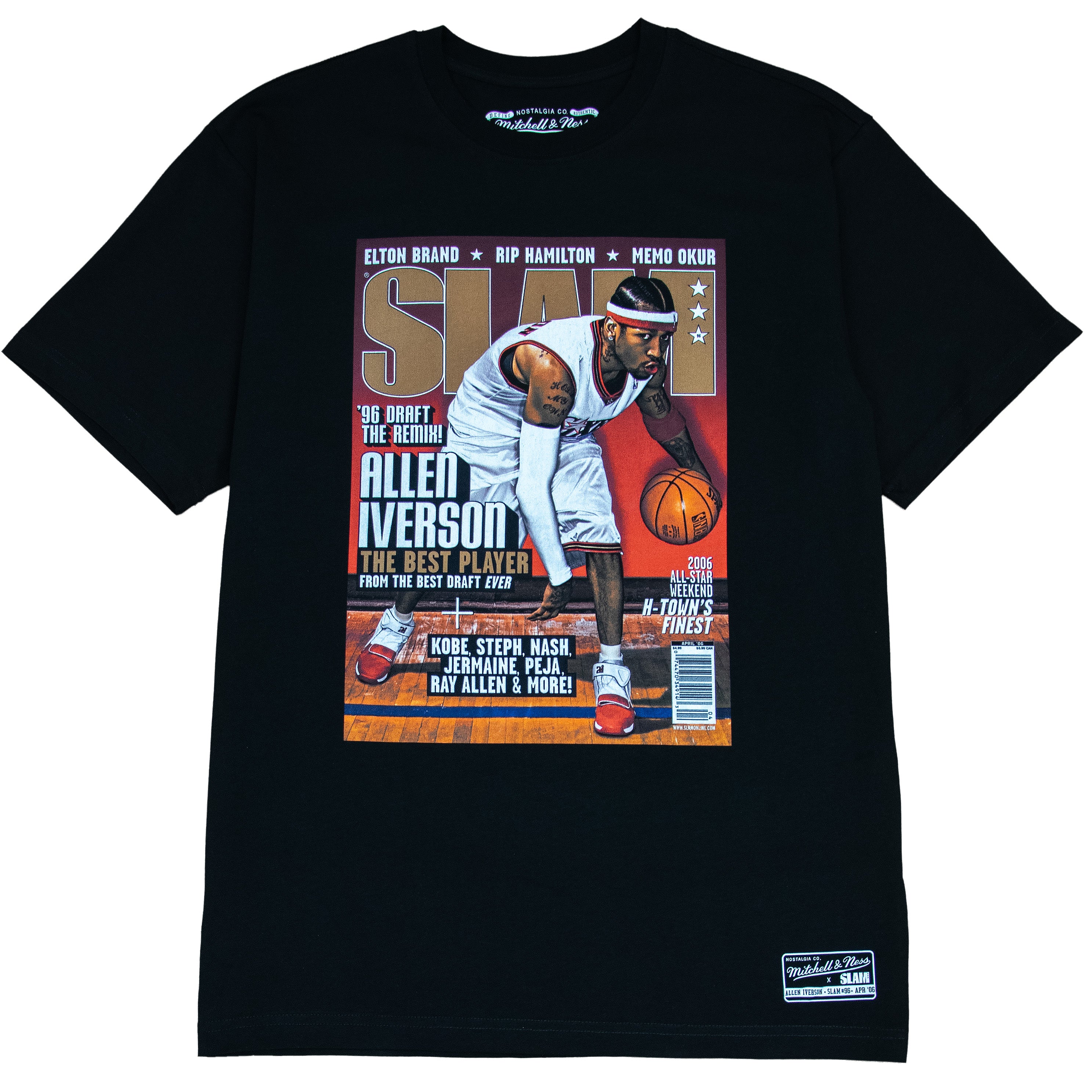 Mitchell And Ness Boxy Slam Tee Allen Iverson - P. 76ers- Black