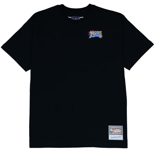 Mitchell And Ness Face Boxy Tee Allen Iverson - P. 76ers- Black