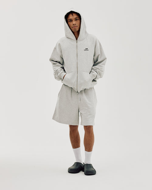 Bareen Sweat Shorts Logo Cloudy Grey