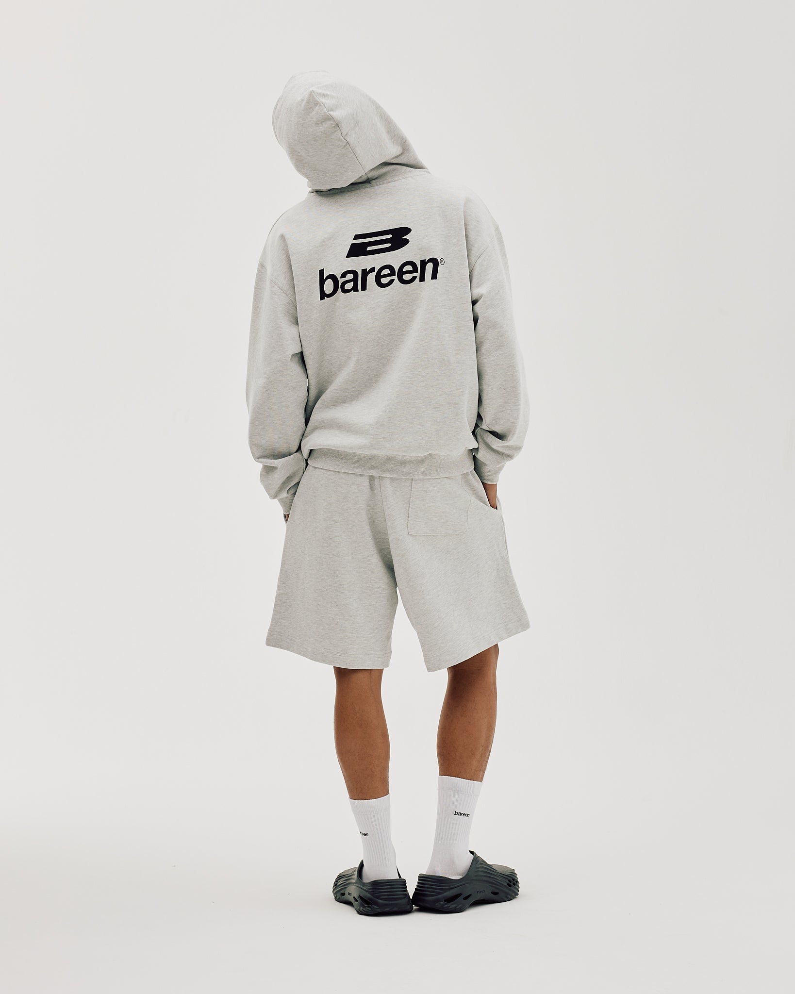 Bareen Sweat Shorts Logo Cloudy Grey