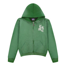 LUKAMACHAIN  Distressed Zip Hoodie Green (limited edition)